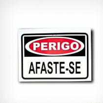 Kitc/ 10 Cavalete Duplo Amarelo ou Branco Perigo Afaste - Se Deitado.