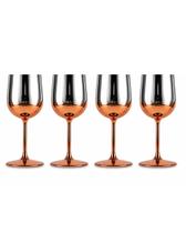 KitC/ 4 Taça Gin Metalizada Rose Gold 600ml Elegante Drinks KitC/ 4 Taça Gin Metalizada Rose Gold 600ml Elegante Drinks