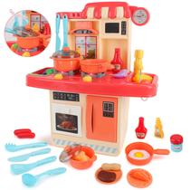 Kitchen Pretend Play Set Aomola Kids com comida e acessórios