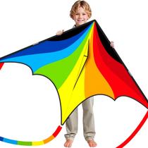 Kite Doinfly Delta Rainbow para crianças e adultos Fácil de voar