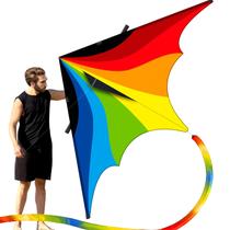 Kite Doinfly em formato triangular Large Rainbow Delta 2,8 m Kite Doinfly em formato triangular Large Rainbow Delta 2,8 m