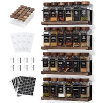 KitHero Kit de Porta-Temperos de Parede 4 Níveis com 24 Potes KitHero Kit de Porta-Temperos de Parede 4 Níveis com 24 Potes