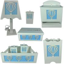 Kitkit higiene bebe mdf decorado 8pçs - BALÃO MENINO