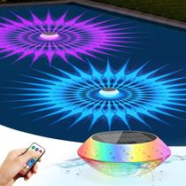 Kitloo Kit de Luz Solar Flutuante RGB para Piscina, Controle Remoto, IP68 à Prova dÁgua