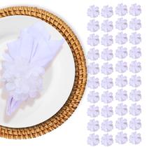 Kits 10, 20, 40 Porta Guardanapos Flor Crisântemo Branco Neve Casamento Kits 10, 20, 40 Porta Guardanapos Flor Crisântemo Branco Neve Casamento