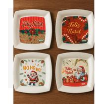 Kits 10 Utensilios Plastico Natal Pratos Copos Bandejas Canecas Decoradas Crianças Resistentes