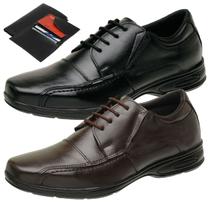 Kits 2 Sapatos Social Masculino Moderno e Elegante em Couro Carteira