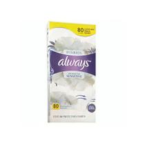 KITS C/ Protetor Diário Sem Abas Always - Pacote com 80 Unidades