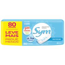 KITS C/ Protetor Diário Sym Ultra Respirável Sem Abas - Pacote 80 Unidades (Leve Mais, Pague Menos)