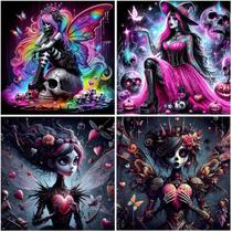 Kits de arte com diamantes DAZZLEDOTS Cartoon Girl 5D Full Drill x35cm