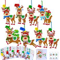 Kits de artesanato de Natal Winlyn, 24 conjuntos de enfeites de rena DIY Kits de artesanato de Natal Winlyn, 24 conjuntos de enfeites de rena DIY