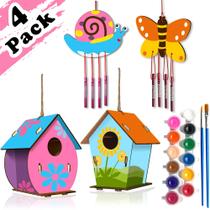 Kits de artesanato HOSKO DIY Bird House Wind Chime Kids 4-8 8-12 2PK