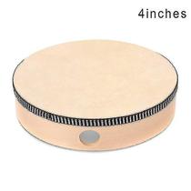 Kits de bateria 4/6/8/10 polegadas tambor de mão de madeira infantil brinquedo de percussão tambor de moldura de madeira para crianças jogo de música conveniente