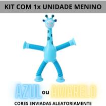 Kits de Brinquedo Infantil Girafa Pop Tubo Led Com Ventosa