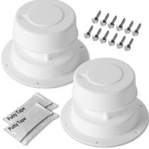 Kits de Cobertura de Ventilação de Telhado Aussio White (2 Unidades) - com Fita e Parafusos para Trailers Kits de Cobertura de Ventilação de Telhado Aussio White (2 Unidades) - com Fita e Parafusos para Trailers