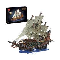 Kits De Construção De Navio Pirata 2159PCS Com Luzes, Modelo De Navio Fantasma Flying Dutchman Para Kits De Construção De Navio Pirata 2159PCS Com Luzes, Modelo De Navio Fantasma Flying Dutchman Para