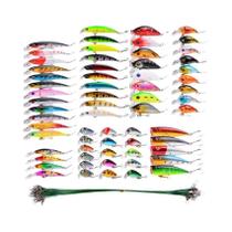 Kits de Iscas de Pesca Realistas - Crankbait, Minnow, Popper e Wobbler