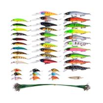 Kits de Iscas de Pesca Realistas - Crankbait, Minnow, Popper e Wobbler