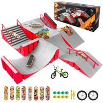 Kits de parque de skate Finger CS COSDDI com 8 skates 14 em 1