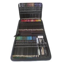 Kits de pintura de desenho 78pcs conjunto de lápis de cor solúvel em água ferramentas avançadas de desenho com bolsa de zíper Kits de pintura de desenho 78pcs conjunto de lápis de cor solúvel em água ferramentas avançadas de desenho com bolsa de zíper