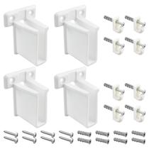 Kits de suporte de prateleira de arame e clipes de parede brancos ZIUZI