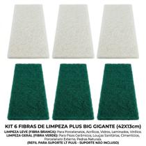 Kits Fibra Limpeza 42x13 Plus Gigante Refil Suporte LT Branca Verde Limpeza Leve Geral Profissional Kits Fibra Limpeza 42x13 Plus Gigante Refil Suporte LT Branca Verde Limpeza Leve Geral Profissional