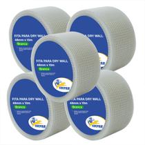 Kits Fita Telada Adesiva Trançada Para Drywall Gesso Junta Trincas Isopor 10 M X 48 MM Kits Fita Telada Adesiva Trançada Para Drywall Gesso Junta Trincas Isopor 10 M X 48 MM