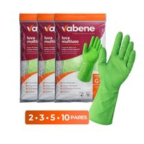 Kits Luva Multiuso Vabene Verde Látex Antiderrapante Limpeza Moderada Tamanho P, M e G Kits Luva Multiuso Vabene Verde Látex Antiderrapante Limpeza Moderada Tamanho P, M e G