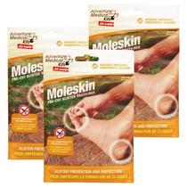 Kits médicos Moleskin Blister Dresings Adventure, pacote com 3