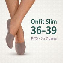 Kits Meia Onfit Slim 36-39 sapatilha de algodão invisível bege unisex masculino e feminino fio 40.1 Kits Meia Onfit Slim 36-39 sapatilha de algodão invisível bege unisex masculino e feminino fio 40.1