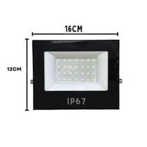 Kits Mini Refletor 150W 300W Branco Frio 6500K Smd Branco Frio 6500k IP65 Holofote Slim 5UNI 10UNI