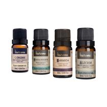 Kits Óleos Essenciais Via Aroma 100% Puros Naturais Para Aromatizador Difusor Elétrico