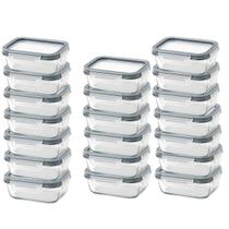 kits organizador hermético potes vidro 20 pequeno 370ml cozinha resistente marmita microondas tampa