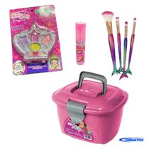 KITS P/R CRIANÇAS 4 PINCEL SEREIA E BRILHO Maquiagem Infantil Fantasy Coroa
