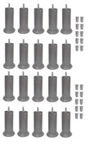 Kits Pé Cama Box Plástico Fixo Rosca Bucha Americana