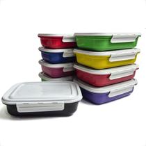 Kits Pote Marmita Hermético Plástica 500ml Para Frutas e Refeições 20 Unidades