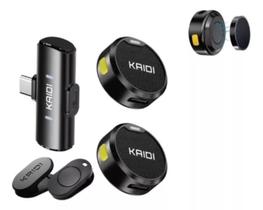 KMF4-C Microfone Lapela Sem Fio Type-C Portátil - KAIDI