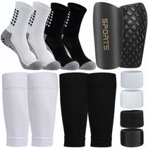 KMOLY Kit Infantil de Meias de Futebol com Caneleiras Antiderrapantes KMOLY Kit Infantil de Meias de Futebol com Caneleiras Antiderrapantes