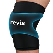 Knee Ice Pack Wrap REVIX com compressão de gel de dupla camada L