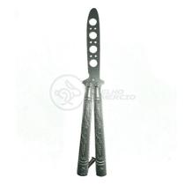 Knife Silver Butterfly Treinamento Manobras Prata Borboleta Dobrável De Aço Inoxidável