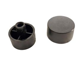 Knob Botão Genérico Plástico Preto 2,5 X 2,2 (10 Unids) Preto