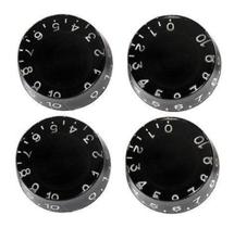 Knob Botão Preto Guitarra Les Paul Ou Sg 4 Unidades - MUSIMAX