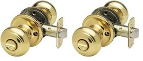Knob Door Knob Copper Creek CK2030PB Colonial Privacy, pacote com 2 Knob Door Knob Copper Creek CK2030PB Colonial Privacy, pacote com 2