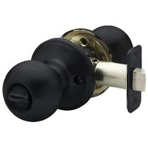 Knob Door Knob Copper Creek Privacy Interior em preto fosco (1 pacote)