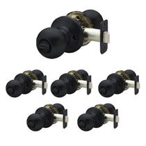 Knob Door Knob Copper Creek Privacy Interior em preto fosco (pacote com 6)