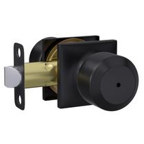 Knob Door Knob Haidms Matte Black Round Privacy para quarto, pacote com 1