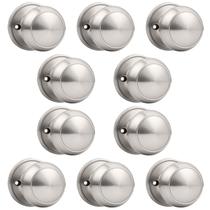 Knob Door Knob Probrico Single Ball Dummy Brushed Nickel, pacote com 10