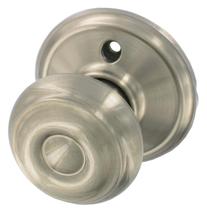 Knob Door Knob Schlage F170V GEO 619 Conjunto de fechaduras fictícias de níquel acetinado