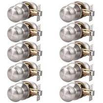 Knob Door KNOBWELL Passage Brushed Nickel, pacote com 10