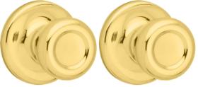 Knob Door Kwikset 200M em latão polido, pacote com 2 Knob Door Kwikset 200M em latão polido, pacote com 2